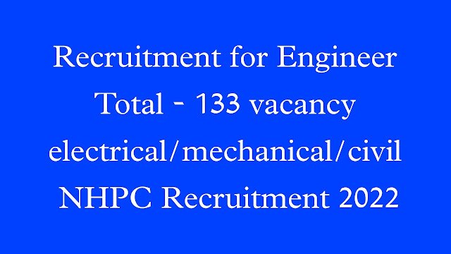NHPC Recruitment 2022