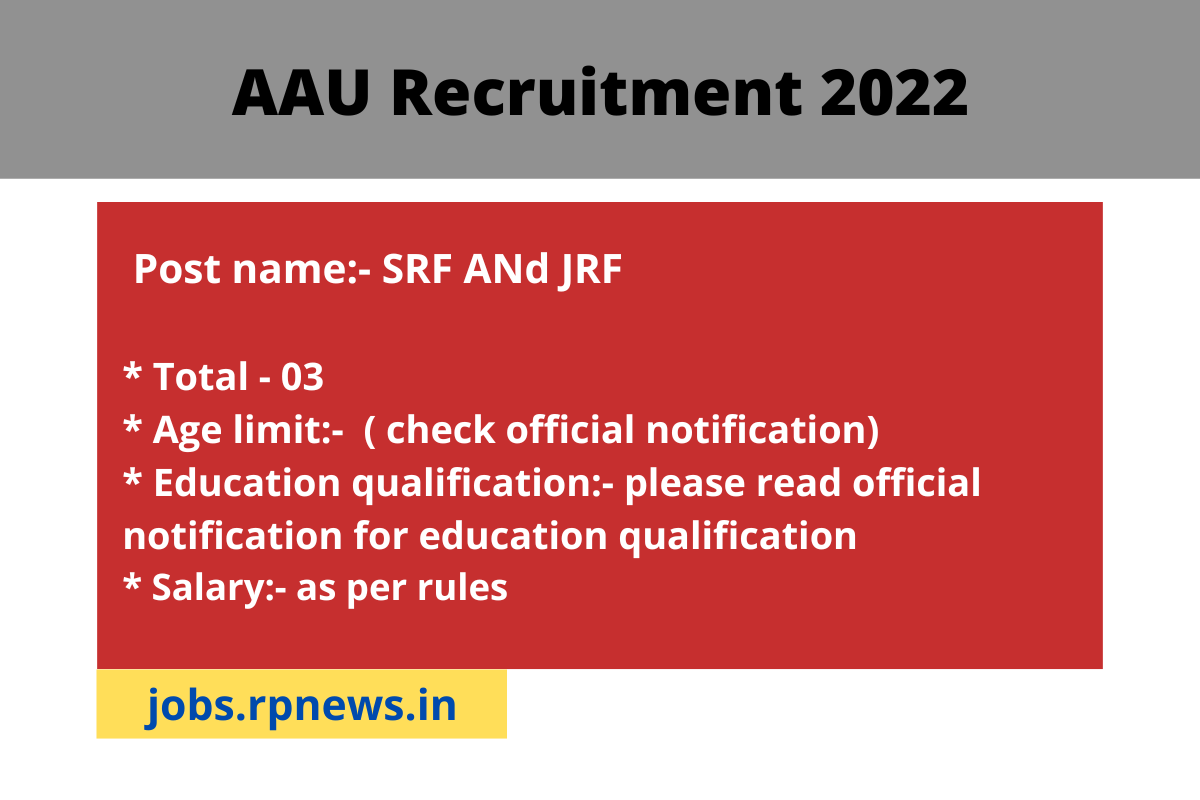 AAU Recruitment 2022